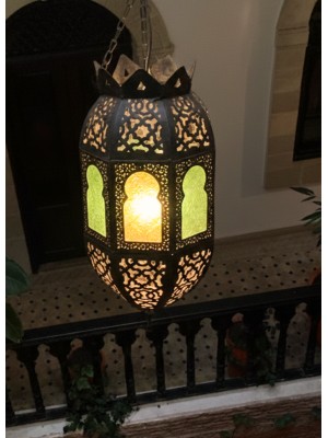 Moroccan Classic Metal Lampshade with coloured glass from Marrakesh Moroccan Classic Metal Lampshade with coloured glass from Marrakesh