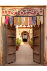 Vintage Antique Toran Large Hand Embroidered Banjra Garden Wedding Toran # 2 - Unique Work of Art