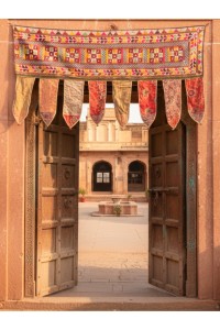 Vintage Antique Toran Large Hand Embroidered Banjra Geometric Wedding Toran # 2 - Unique Work of Art