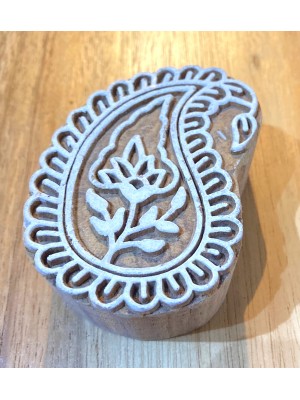 Large Indian Paisley Design Hand Carved Wooden Printing Blocks - Fair Trade Large Indian Paisley Design Hand Carved Wooden Printing Blocks - Fair Trade