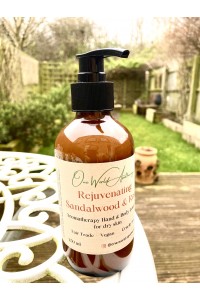 Sandalwood & Rose Rejuvenating Aromatherapy Hand Body Lotion - Fair Trade - Vegan - Cruelty Free