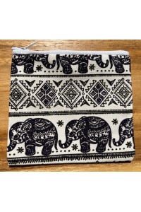 Cute Baby Elephant Design Childrens Coin Purse - Fair Trade - Black - Made in Laos