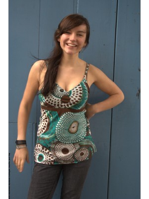 Bold Geometric Shaped Lucy Blouse - Fair Trade 100% Cotton Bold Geometric Shaped Lucy Blouse - Fair Trade 100% Cotton