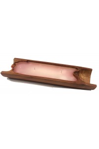 Bamboo Candle - Beautiful Coconut Scented 2 Wick Tabletop Refillable Candle - Fair Trade