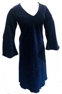 Royal Blue Vintage Velvet V Neck Party Dress - Fair Trade Royal Blue Vintage Velvet V Neck Party Dress - Fair Trade