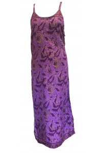 Beautiful Purple Strappy Balinese Bird of Peace Sundress/Shift Dress with Ties 