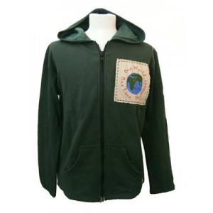 Fair Trade Green One World One Love One Planet Hoodie