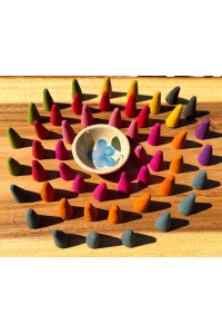 51 piece Thai Incense Cone Mega Set with Large Burner - Fair Trade -Handmade - Best Quality