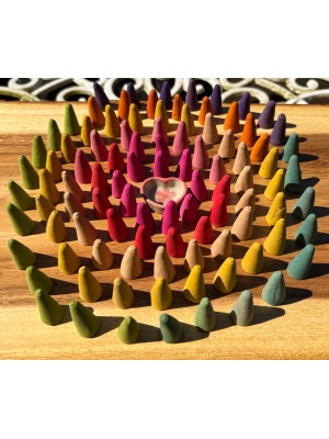 100 piece Thai Incense Cone Mega Set with Burner - Fair Trade -Handmade - Best Quality