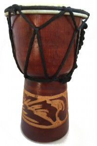 Authentic African Style 15 cm high Hand Carved Djembe Drum - Fair Trade