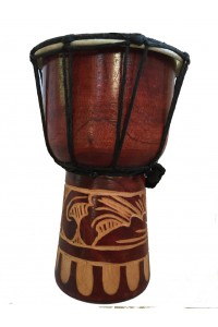 Authentic African Style 20 cm high Hand Carved Djembe Drum - Fair Trade