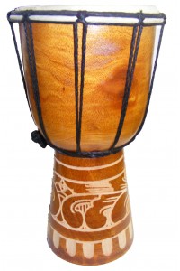 Authentic African Style 30 cm high Hand Carved Djembe Drum - Fair Trade