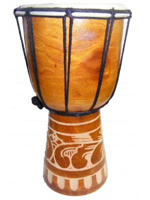 Authentic African Style 30 cm high Hand Carved Djembe Drum - Fair Trade