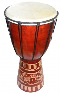 Authentic African Style 40 cm high Hand Carved Djembe Drum - Fair Trade