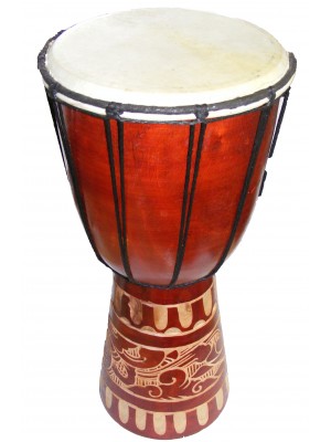 Authentic African Style 40 cm high Hand Carved Djembe Drum - Fair Trade