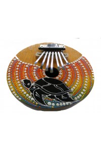 Brightly Painted Coconut  Kalimba / Thumb piano / Mbira