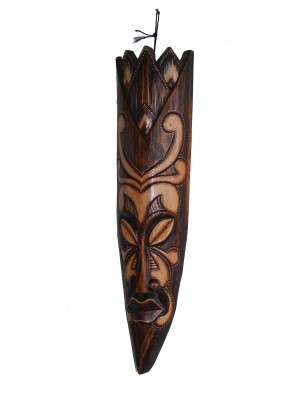 Fair Trade Handcarved 50 cm long Indigenous Borneo Tribal 'Spike' Mask 
