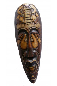 Fair Trade Handcarved 30cm Indigenous Borneo Tribal 'Long' Mask 