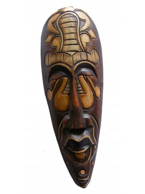 Fair Trade Handcarved 30cm Indigenous Borneo Tribal 'Long' Mask 