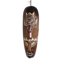 Fair Trade Small Handcarved Wooden 30cm Indigenous ' African Style ' Borneo Tribal 'Turtle' Mask 