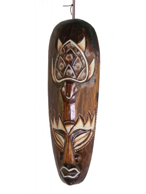 Fair Trade Small Handcarved Wooden 30cm Indigenous ' African Style ' Borneo Tribal 'Turtle' Mask 