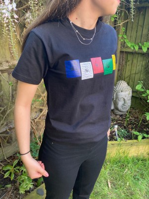 Prayer Flags Printed T Shirt - Available in 4 sizes from Teen to XL