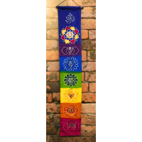 Rainbow Batik Seven Chakra Hanging - Hand made in Bali - 2 Sizes - Fair Trade 