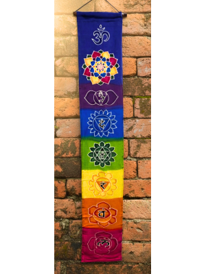 Rainbow Batik Seven Chakra Hanging - Hand made in Bali - 2 Sizes - Fair Trade 