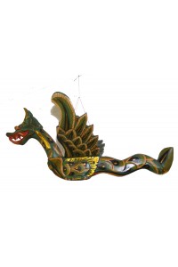 Hand Carved Balinese Green and Gold Barong ( Mythological Dragon )