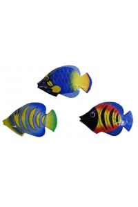 Hand Painted Colourful Balinese Kissing Fish Fridge Magnets ( pack of 3)