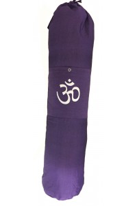 Colourful Cotton Yoga Mat Bag with Shoulder Strap - Om Print - Fair Trade comes in Blue, Purple or Red Colourful Cotton Yoga Mat Bag with Shoulder Strap - Om Print - Fair Trade comes in Blue, Purple or Red