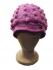 Fair Trade New Style Lilac Violet Bobbly Bobble Hat - Fleece lined - Hand Knitted - 100% Fairtrade Wool