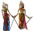 Genuine Traditional pair of Large Rama and Sinta Wayang Golek Rod Puppets 