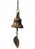 Traditional Nepalese Temple Wind Bell with leaf hanger to catch the breeze, with hanging chain and hook - makes a beautiful sound