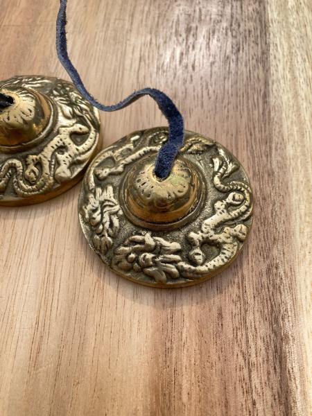 Golden Naga - Tibetan Dragon  Tibetan Buddhist Tingsha Bells ( Buddhist cymbals)  - Fair Trade from Kathmandu