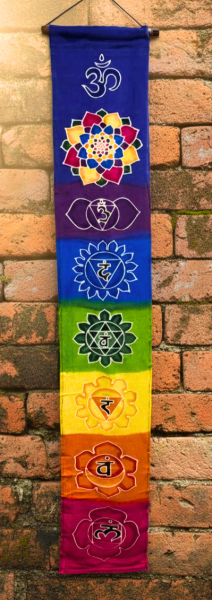 Rainbow Batik Seven Chakra Hanging - Hand made in Bali - 2 Sizes - Fair Trade 