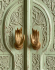 Pair of Vintage Brass Buddha Hand Door Handle Hook Pull  Unusual Varada Mudra Hand Position - Made in Nepal 