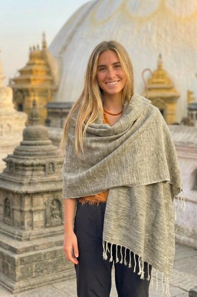 Natural Undyed Yak Wool Shawls / Wraps / Blankets  - Great for Meditation