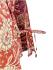 Paisley Print Kaftan Top Soft Indian Cotton Block Print Ruby Red Sizes 8 - 16