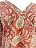 Paisley Print Kaftan Top Soft Indian Cotton Block Print Ruby Red Sizes 8 - 16