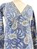Paisley Print Kaftan Top Soft Indian Cotton Block Print Cobalt Blue Sizes 8 - 16