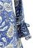 Paisley Print Kaftan Top Soft Indian Cotton Block Print Cobalt Blue Sizes 8 - 16