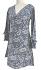 Paisley Print Kaftan Top Soft Indian Cotton Block Print Cobalt Blue Sizes 8 - 16