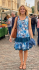 Floaty Cotton Sundress / Short Shift Dress - Bold Blue / White Flower Print