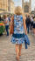 Floaty Cotton Sundress / Short Shift Dress - Bold Blue / White Flower Print