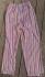 Purple / Red Striped Cotton Casual Unisex Trousers Lightweight Summer Baggies