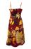 Bold Floral Patterned Red Carmen Summer Maxi Dress - Fair Trade 100% Cotton 