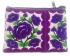 Hmong Thai Hill Tribe Flower Embroidered Tribal Purse - Purple / White Flower Fair Trade