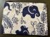 Baby Elephant Purse Unbleached Cotton Navy Contemporary Design Fair Trade