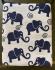 Padded Crossbody Passport / Phone Bag - Contemporary  Elephant Print from Thailand